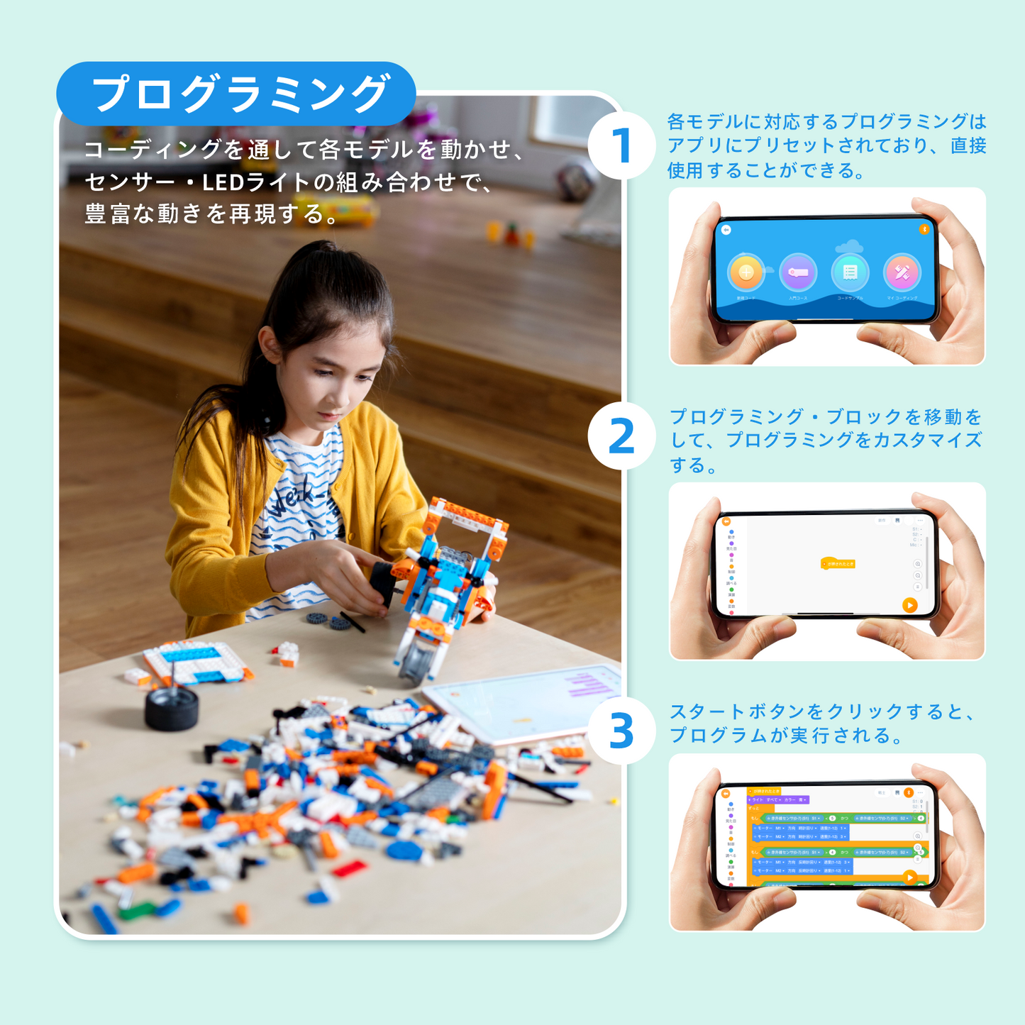 Apitor Robot X 収納ケース付き 12 in 1 プログラミング ロボット おもちゃ STEM 教育 リモコン玩具 小学生プログラミング 入門 Scratch 3.0 ラジコン 男の子 女の子 子供の日 誕生日 入学祝い 8歳+ クリスマスプレゼント