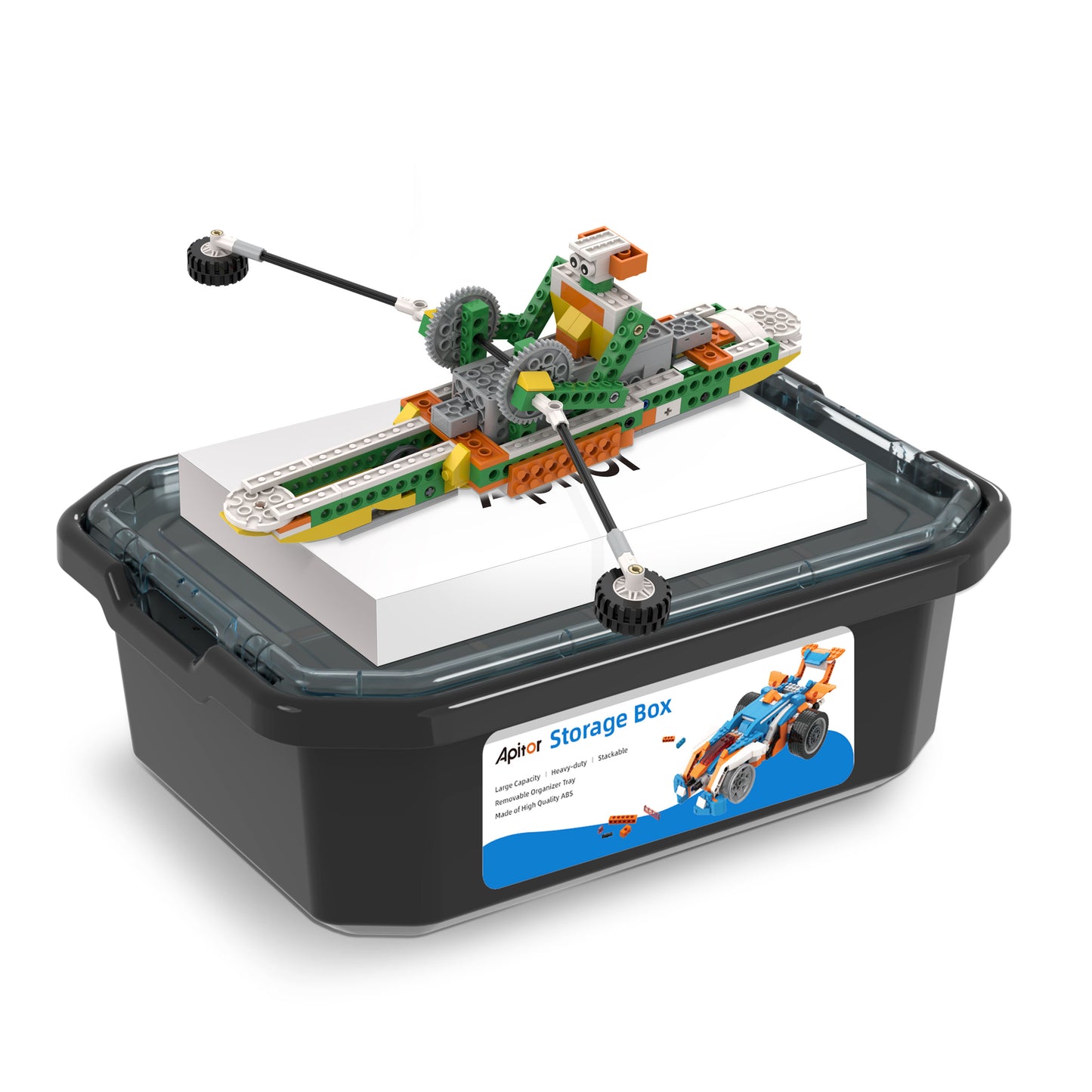 Apitor Robot Q 収納ケース付き プログラミング ロボット キット 子供向けScratch 3.0教育用ロボット 知育玩具 小学生プログラミング 夏休み 誕生日 人気 6歳+ 7歳+ 8歳+ クリスマスプレゼント