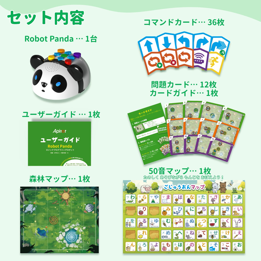 【12月初発売予定】Apitor Robot Panda ロジックプログラミングロボット 4+