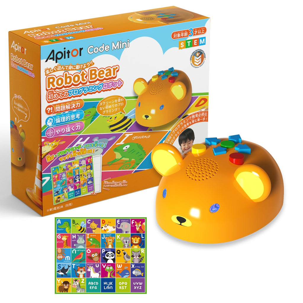 【12月初発売予定】Apitor Robot Bear 初めてのプログラミングロボット 3+