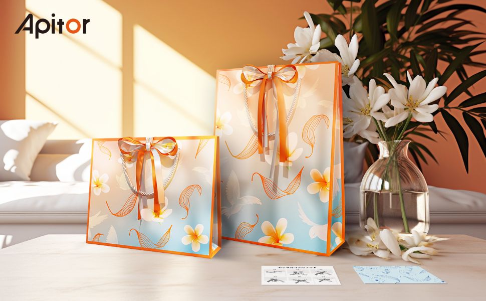 Apitor ギフト袋 2枚入(オレンジ色)